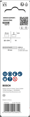 Bosch võll ja juhtpuur augusaagidele 32–210 mm.